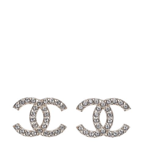 chanel large crystal earrings